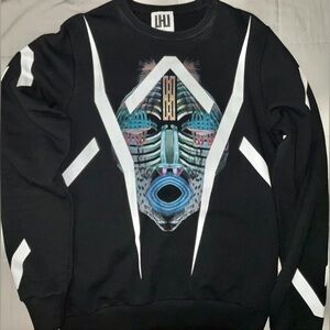 Urban Les Hommes Black Graphic Sweater